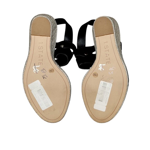 1. State Women's Leather Studded Wedge Sandals Espadrilles Black 9.5/41 - Picture 6 of 6